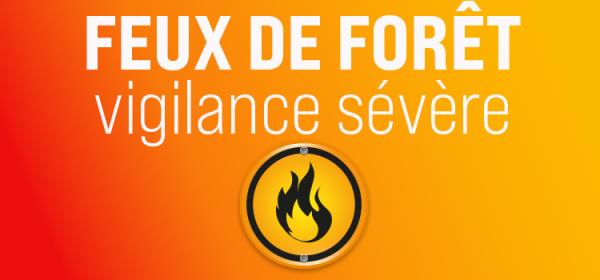 Risque SEVERE feux de forêt et d'espaces naturels