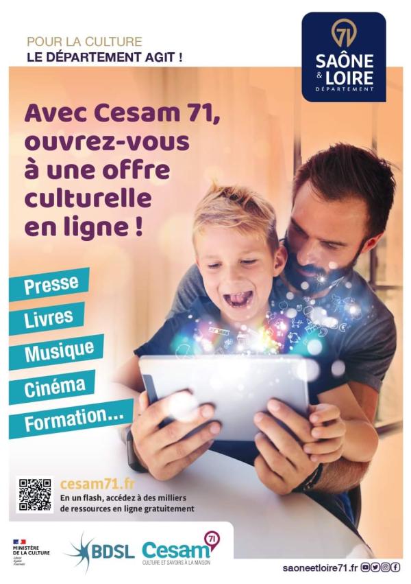 Avec Cesam 71, ouvrez-vous à une offre culturelle en ligne !