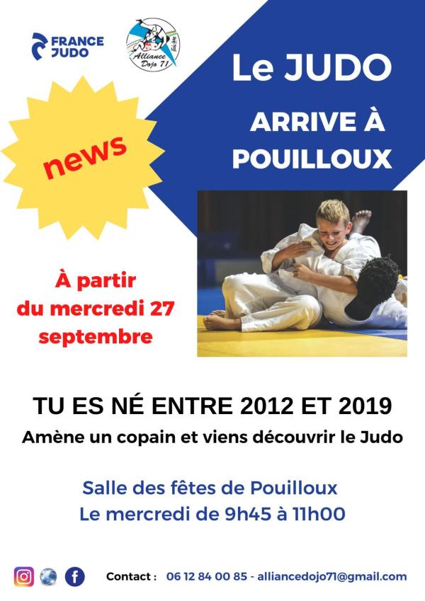 Le JUDO arrive à Pouilloux